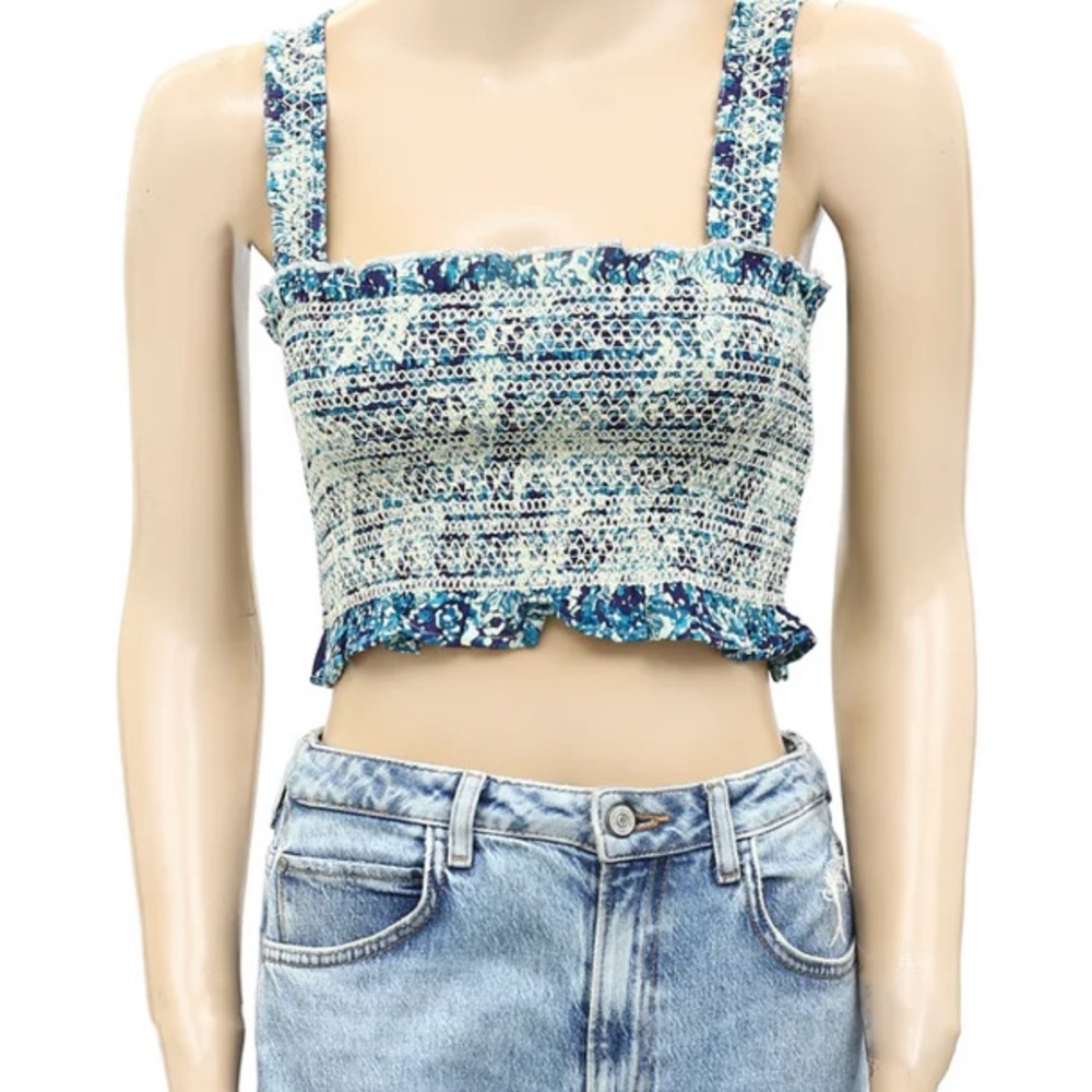 Free People -Thalia Printed Cropped Top Size M